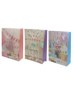 Packaging bag, cardboard, 18x23x10 cm, mixed, 1 piece