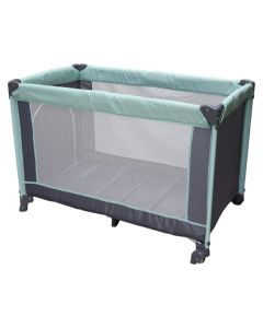 Portable baby bed, aluminum/polyester, mixed, 115x65x77 cm, 1 level, 1 piece