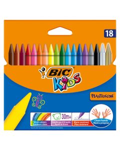 Pastel colors for kids, PlastiDecor, Deli, wax, 16x15.6x1 cm, miscellaneous, 18 pieces