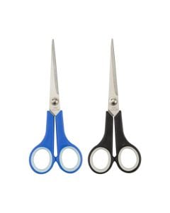 Scissors, Deli, plastic-stainless steel, 17.5 cm, mixed, 1 piece