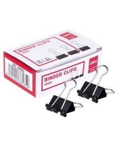 Clips with ears, Deli, 19mm, 12 pieces, 1 pack