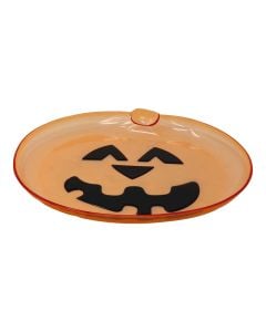 Serving plate, halloween, pumpkin, 32x28 cm, plastic, orange, 1 piece