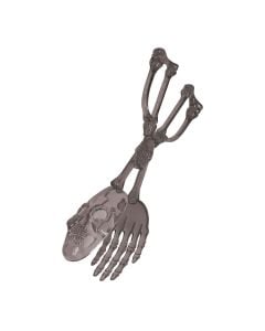 Salad tongs, halloween, skeleton, 28 cm, gray, 1 piece