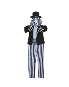 Hanging decorations for Halloween, skeleton groom, plastic/polyester, 90 cm, 1 piece