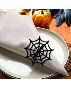 Napkin holder, spider web, metal, black, 1 piece