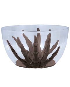 Serving bowl, halloween, skeleton, plastic, 6.5x13.5 cm, transparent, 1 piece