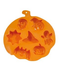 Cake mold, halloween, pumpkin, silicone, 27x17 cm, orange, 1 piece