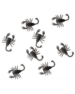 Decorative scorpion, for Halloween, plastic, 6 cm, 8 pieces, 1 pack