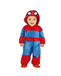 Halloween baby costume, Baby hero, blue and red, 12-18 months, 82-88 cm, polyester, 1 piece