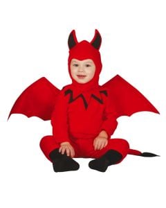 Halloween costume for children, Devil, polyester, 12-18 months, 82-88 cm, red, 1 piece