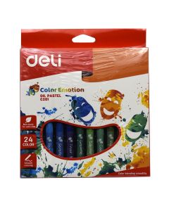 Pastel colors for kids, Color Emotion, Deli, wax, 17.5x1.7x20.3 cm, miscellaneous, 24 pieces