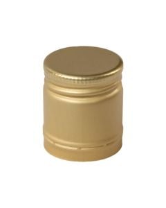 Pre-threaded bottle cap, aluminum, 30x35 mm, gold, 1 piece