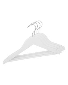 Children's hanger, wooden, white, 32x19 cm, 4 pieces, 1 pack