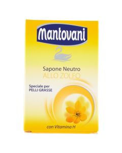 Solid soap, Mantovan, sulfur, for oily skin, 100 gr, 1 piece
