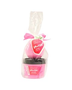 Shower set, IDC, scrub&bombs, mini smoothie, 95 ml+100 gr, strawberry, 1