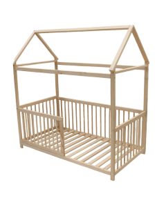 Children's bed, wood, 70x140 cm, natural, 1 piece