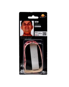 Frankenstein stiched seck throat, latex, red