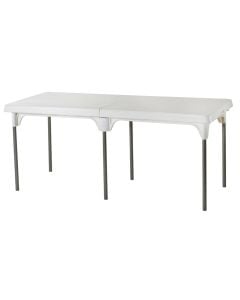 Folding table, aluminum legs, white, 180x75x73 cm, polypropylene, 1 piece