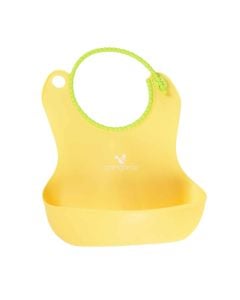 Baby bib, Cangaroo, Am Am, silicone, 16x28 cm, yellow, 1 piece