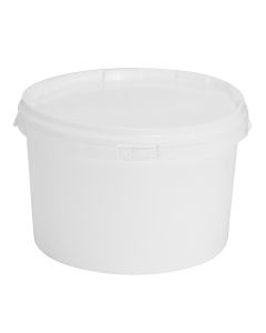 Plastic bucket, circular, white, 5 liters, 1 piece