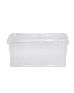 Plastic bucket, square, transparent, 3.1 liter, 1 piece