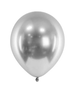 Balloon, Eco, silver, latex, 30 cm, 20 piece, 1 pack