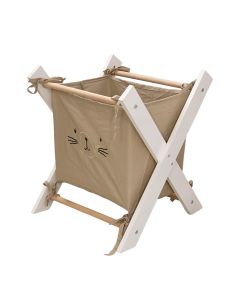 Organizer basket for toys, white/brown, 48x48x73 cm, 1 piece