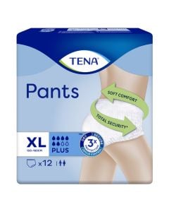 Sanitary napkins, Tena, pants, plus, Extra Large, x12, 1 pack