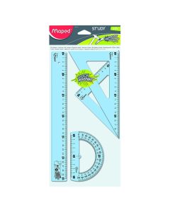 Ruler set, Maped, Study, 30 cm, 4 pieces, 1 pack