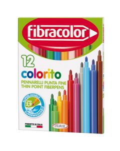 Water paint, Fibracolor, 12 colors, 1 pack
