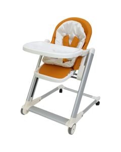 Dining chair for children, aluminum/plastic, orange/white, +6 months, 1 piece