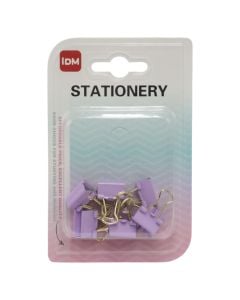 Clips with ears, metallic, purple, 1 pack
