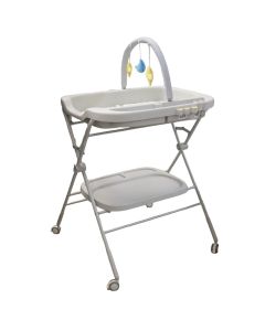 Changing table with legs for children, aluminum/plastic, gray, 1 piece