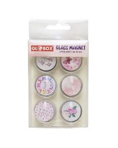 Magnet, Globox, glass, mix, 6 pieces, 1 pack