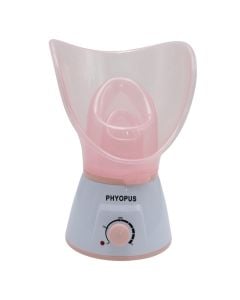 Facial steam cleaner, 26 cm, pink/white, 1 pc