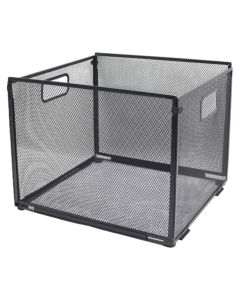Document organizer basket, metal, 32x30x30 cm, black, 1 piece