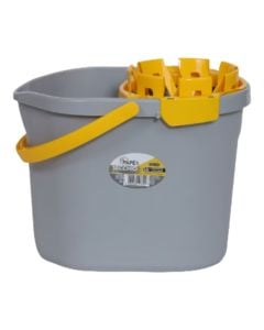 Cleaning bucket, Apex, grey/yellow, 12 lt, 1 piece
