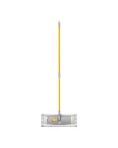 Telescopic floor cleaner, Apex, microfiber/plastic/metal, yellow, 44x15x130 cm, 1 piece