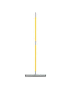 Apex floor dryer with stick, metal/rubber, grey/yellow, 45x4x145 cm, 1 piece