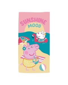 Beach towel for children, Peppa Pig, microfiber, 70x140 cm, 245 gr, mixed, 1 piece
