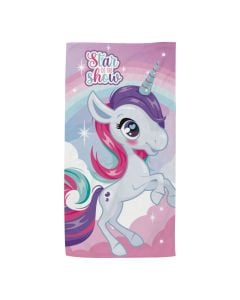 Beach towel for children, Unicorn, microfiber, 70x140 cm, 245 gr, mixed, 1 piece