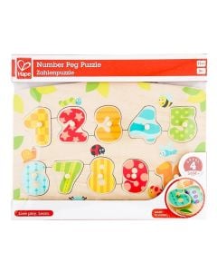 Children's toy, Hape, Number peg puzzle, wooden, mixed, +3 years, 1 piece