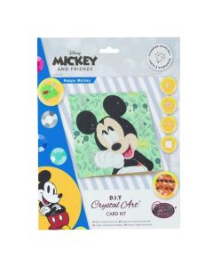 Crystal art card, Craft buddy, Mickey Mouse, 18x18 cm, +8 years, 1 piece