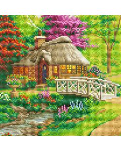 Crystal art kit, Craft Buddy, Friendship cottage, 30x30 cm, +8 years, 1 piece