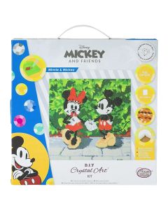 Crystal art kit, Craft Buddy, Minnie and Mickey, 30x30 cm, +8 years, 1 piece