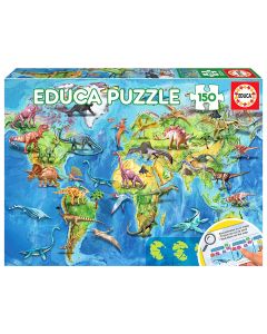 Puzzle for children, Educa, Dinosaurs worlds map, 150 pieces, +6 years, 1 piece