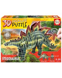 Puzzle for children, Educa, Stegosaurus 3D creature puzzle, +6 years, 1 piece