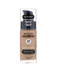 Liquid foundation, Revlon, Colorstay, Longwear Makeup, combination/oily skin, Natural Beige 220, spf 15, 1 piece