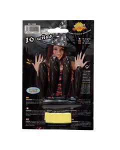 Black nails with glue, 10 pieces
