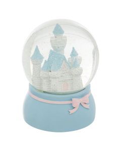 Decorative globe, resin/glass, snow globe, blue, D10cm, 1 piece